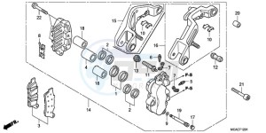 GL18009 NZ / AB NAV - (NZ / AB NAV) drawing L. FRONT BRAKE CALIPER