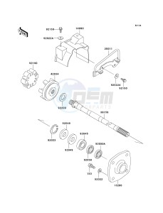 JH 1100 A [1100 ZXI] (A6-A8) [1100 ZXI] drawing DRIVE SHAFT