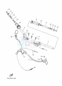 YZF320-A YZF-R3 (B7P1) drawing STEERING HANDLE & CABLE