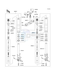 ZX 1200 B [NINJA ZX-12R] (B1-B4) [NINJA ZX-12R] drawing FRONT FORK-- B3_B4- -