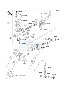 W800 EJ800ABF GB XX (EU ME A(FRICA) drawing Front Master Cylinder