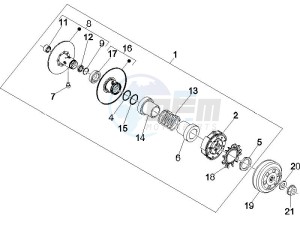 GTS 250 UK drawing Driven pulley