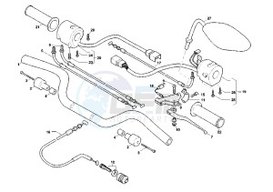 RAPTOR 1000 drawing HANDLEBAR-DRIVE CONTROLS