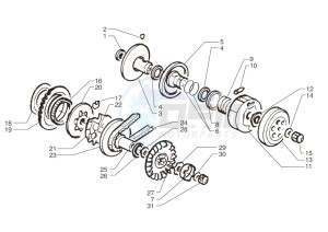 Ark AC 45 Tribal- Silver-Matt Black 125 drawing Driving pulley