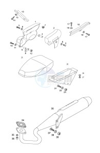 FLEXER_45kmh 50 drawing Exaust-seat-covers