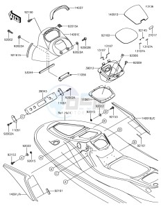 JET SKI STX-15F JT1500AGF EU drawing Hull Middle Fittings