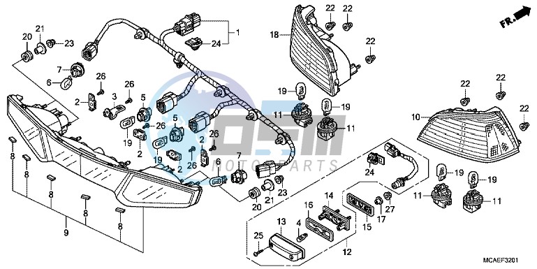 REAR COMBINATION LIGHT (GL1800C/ D/ E/ F/ G)