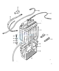 GSX1100 (T-X) drawing BATTERY