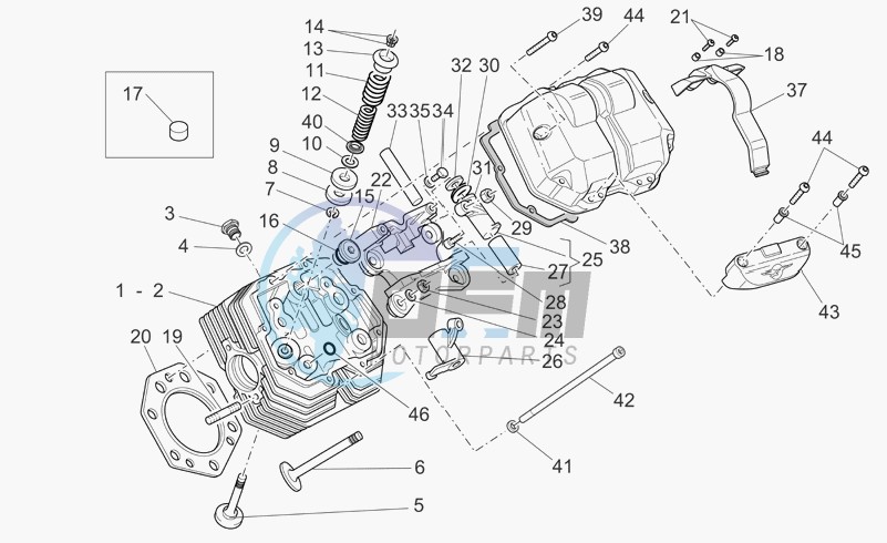 Cylinder head and valves