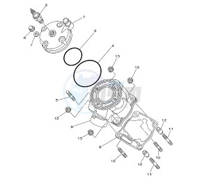 YZ 85 drawing CYLINDER AND HEAD