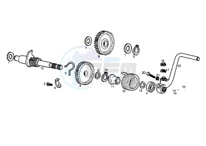 SENDA SM DRD E1 E1R - 50 cc drawing STARTING SHAFT