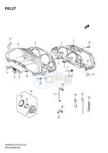 AN400 (E3-E28) Burgman drawing SPEEDOMETER (AN400K3 K4 K5 K6)