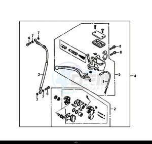 FIDDLE II 50 (25 KM/H) (AF05W4-NL) (E4) (L8-M0) drawing FRONT BRAKE MASTER CYLINDER