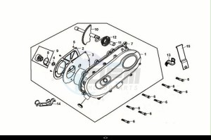 CROX 50 (AE05WB-EU) (E5) (M1) drawing L. CRANK CASE COVER