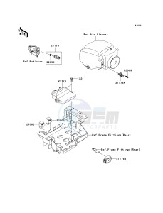 KRF 750 G [TERYX 750 FI 4X4] (G9F) G9F drawing FUEL INJECTION