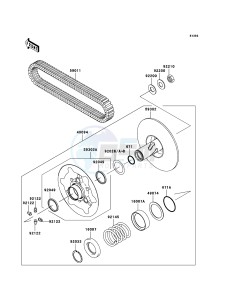 KVF360 KVF360B8F EU drawing Driven Converter/Drive Belt