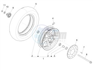 ZIP 50 4T NOABS E4 (EMEA) drawing Front wheel