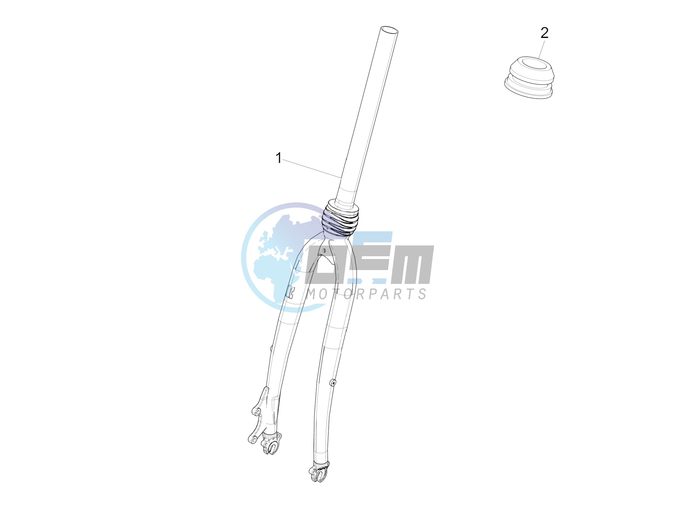 Fork/steering tube - Steering bearing unit