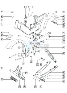 STANDARD_24-45kmh_Y-K2 50 Y-K2 drawing Frame-swinging arm-mudguards