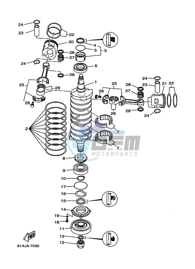 CRANKSHAFT--PISTON