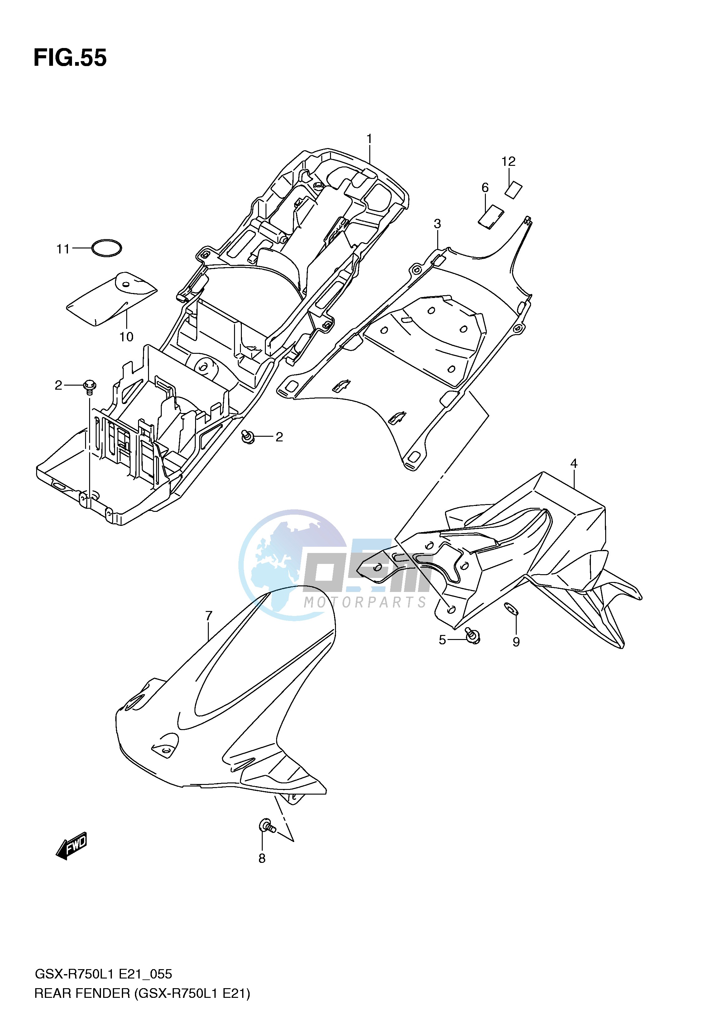 REAR FENDER (GSX-R750L1 E21)