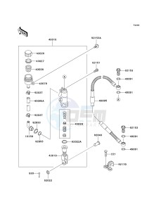 KX 65 A [KX65 MONSTER ENERGY] (A6F - A9FA) A9FA drawing REAR MASTER CYLINDER