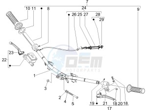 LX 150 4T drawing Handlebars - Master cil