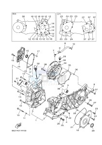 MWS125-A TRICITY 125 (BR71 BR74) drawing CRANKCASE