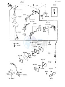 ZX 600 B [NINJA 600RX] (B1) [NINJA 600RX] drawing IGNITION SWITCH_LOCKS_REFLECTORS