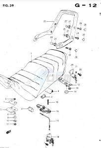 GSX500E (E39) drawing SEAT (MODEL Z)