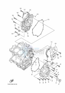 MT-07 ABS MTN690-A (B4C9) drawing CRANKCASE COVER 1