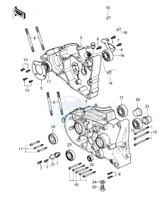 KD 80 C [KD80] (M1-M2) [KD80] drawing CRANKCASE