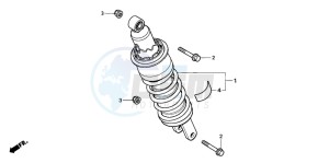 CB600F HORNET S drawing REAR CUSHION (CB600F3/4/5/6)