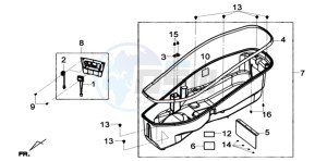 GTS 125I EURO4 LONG VISOR L7 drawing HELMET BOX