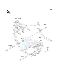 EX 500 D [NINJA 500R] (D6-D9) [NINJA 500R] drawing FRAME FITTINGS