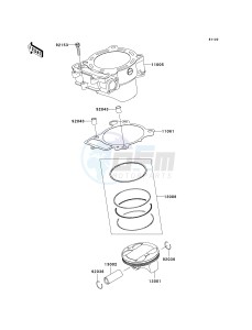 KX 450 D (KX450F) (F8F) D8F drawing CYLINDER_PISTON-- S- -