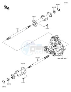 MULE SX KAF400JJF EU drawing Rear Axle