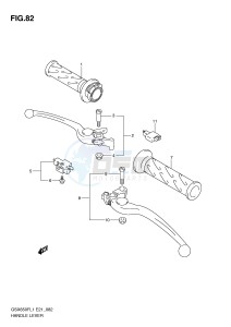 GSX650F (E21) Katana drawing HANDLE LEVER (GSX650FUAL1 E21)