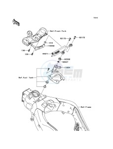 NINJA ZX-10R ZX1000E8F FR GB XX (EU ME A(FRICA) drawing Steering Damper