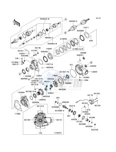 KVF 360 A [PRAIRIE 360 4X4] (A6F-A9F) A9F drawing DRIVE SHAFT-FRONT