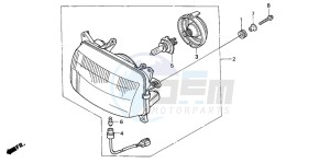 NX500 DOMINATOR drawing HEADLIGHT