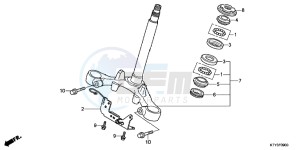 CBR125RD CBR125R E drawing STEERING STEM