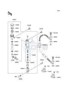 KX85/KX85-<<II>> KX85BCF EU drawing Rear Master Cylinder