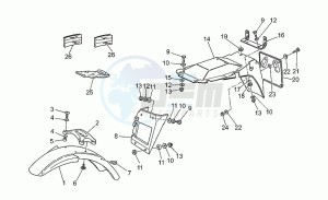 V 75 750 PA Nuovo Tipo PA Nuovo Tipo drawing Front/rear mudguard