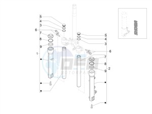 LIBERTY 125 IGET 4T 3V IE E4 ABS (EMEA) drawing Fork's components (Showa)