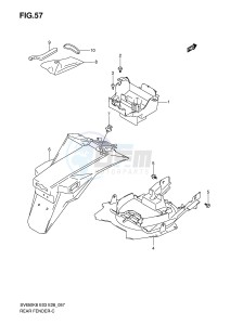 SV650S (E3-E28) drawing REAR FENDER (SV650A SA)