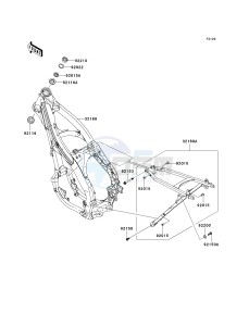 KX 250 T [KX250F] (7F) T7F drawing FRAME