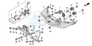 VFR800A drawing REAR COMBINATION LIGHT (E,ED,EK,F)