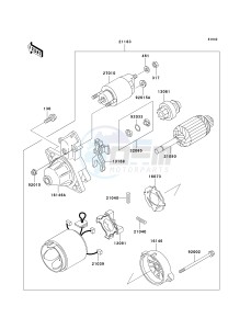 KAF 300 D [MULE 520] (D1-D2) [MULE 520] drawing STARTER MOTOR