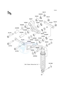 KX 100 A [KX100 MONSTER ENERGY] (A6F - A9FA) D7F drawing REAR SUSPENSION